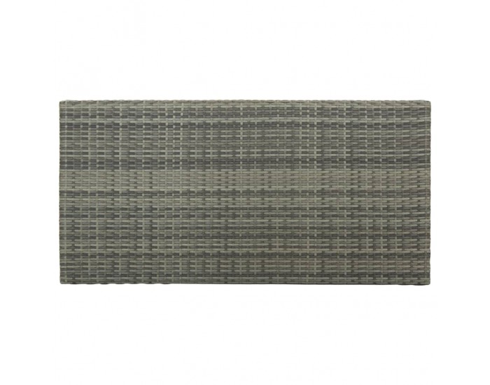 Sonata H Бар маса с шкаф за съхранение, сива, 120x60x110 см, полиратан