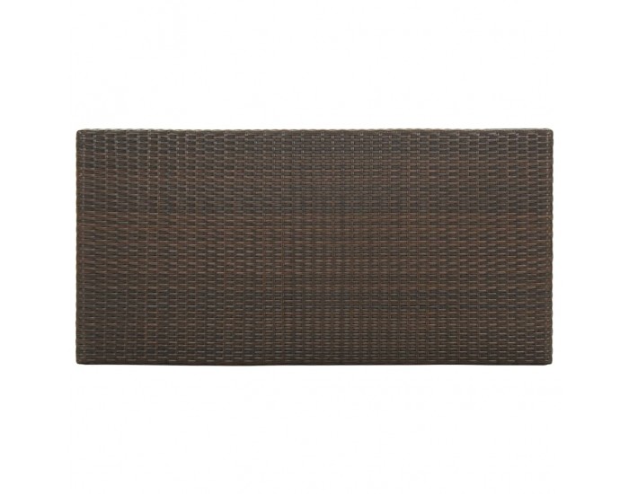 Sonata H Бар маса с шкаф за съхранение, кафява, 120x60x110 см, полиратан