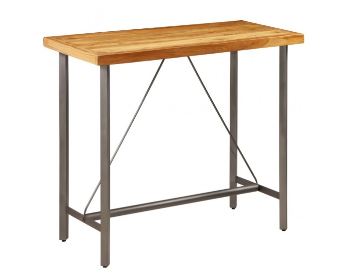 Sonata H Бар маса, регенерирано тиково дърво масив, 120x58x106 см