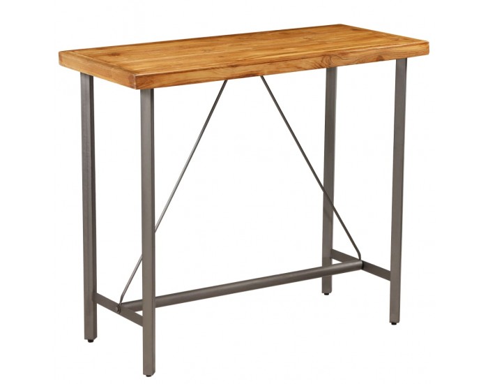 Sonata H Бар маса, регенерирано тиково дърво масив, 120x58x106 см