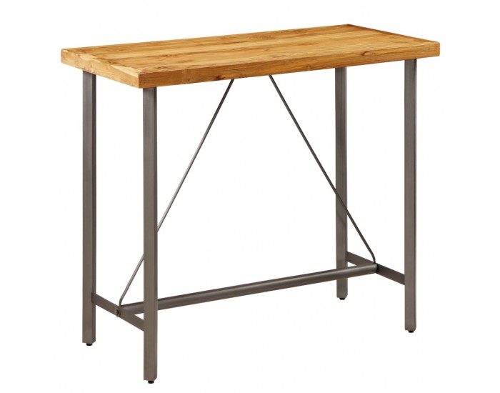 Sonata H Бар маса, регенерирано тиково дърво масив, 120x58x106 см