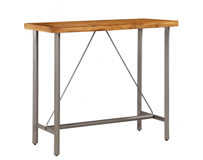 Sonata H Бар маса, регенерирано тиково дърво масив, 120x58x106 см