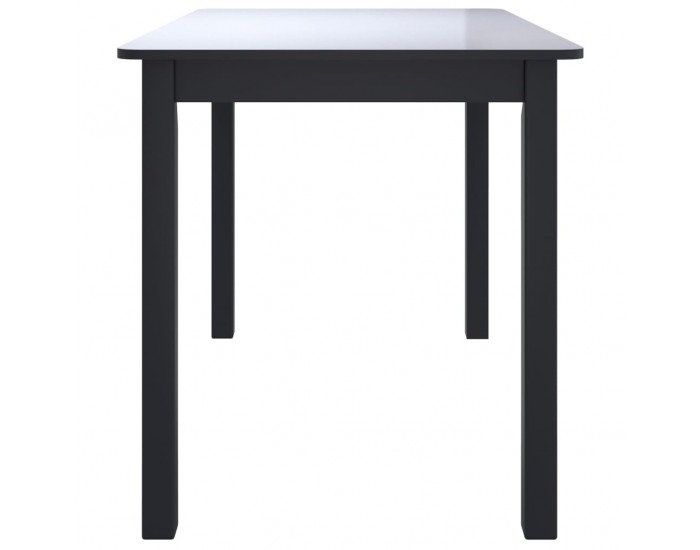 Sonata H Трапезна маса, черна, 114x71x75 cм, каучуково дърво масив