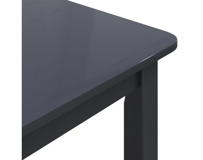 Sonata H Трапезна маса, черна, 114x71x75 cм, каучуково дърво масив