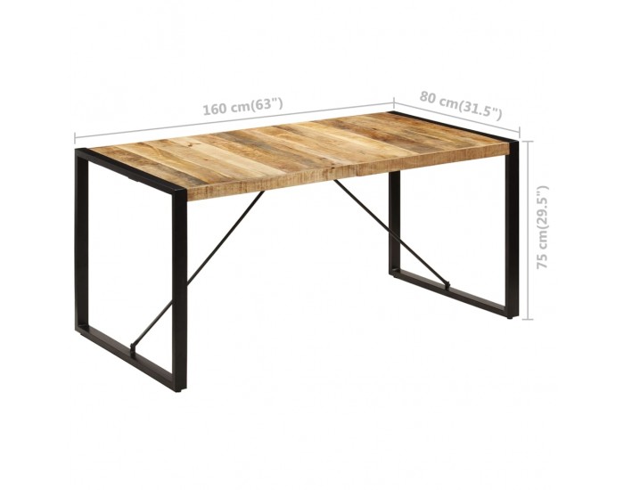 Sonata H Трапезна маса, 160x80x75 см, мангово дърво масив