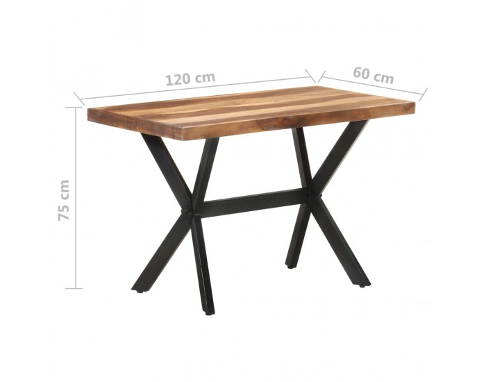 Sonata H Трапезна маса, 120x60x75 см, масивно дърво с меден финиш