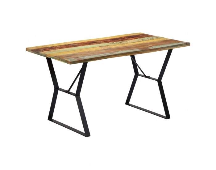 Sonata H Трапезна маса, 140x80x76 cм, регенерирано дърво масив