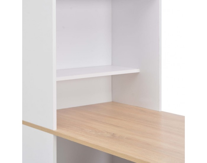 Sonata H Бар маса с шкаф, бяла, 115x59x200 см