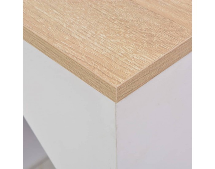 Sonata H Бар маса с шкаф, бяла, 115x59x200 см