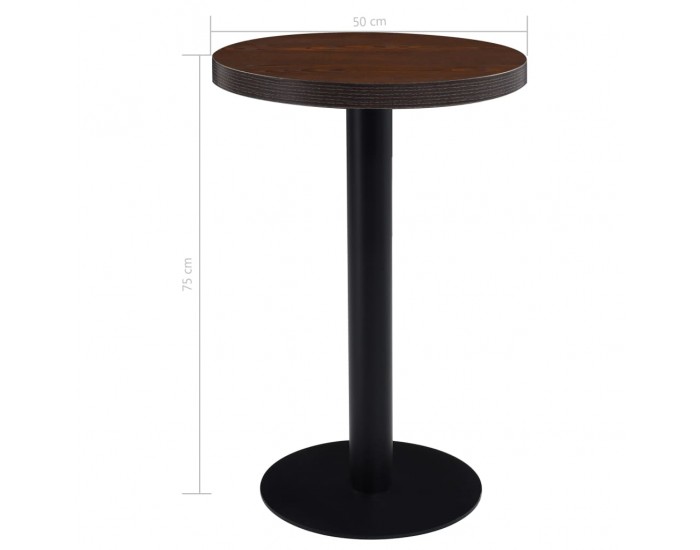 Sonata H Бистро маса, тъмнокафява, 50 см, МДФ