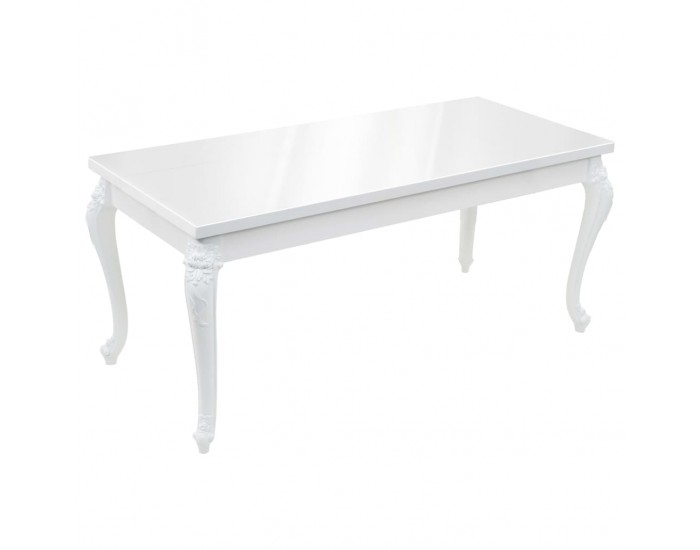 Sonata H Трапезна маса, 179x89x81 см, висок гланц, бяла