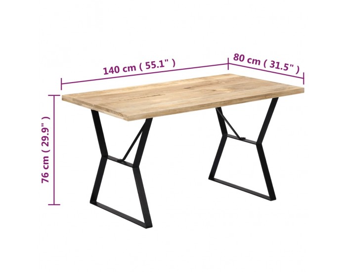 Sonata H Трапезна маса, 140x80x76 cм, мангово дърво масив