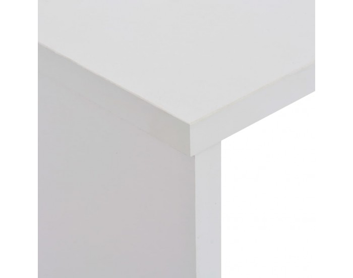 Sonata H Бар маса с 2 плота, бяла, 130x40x120 см