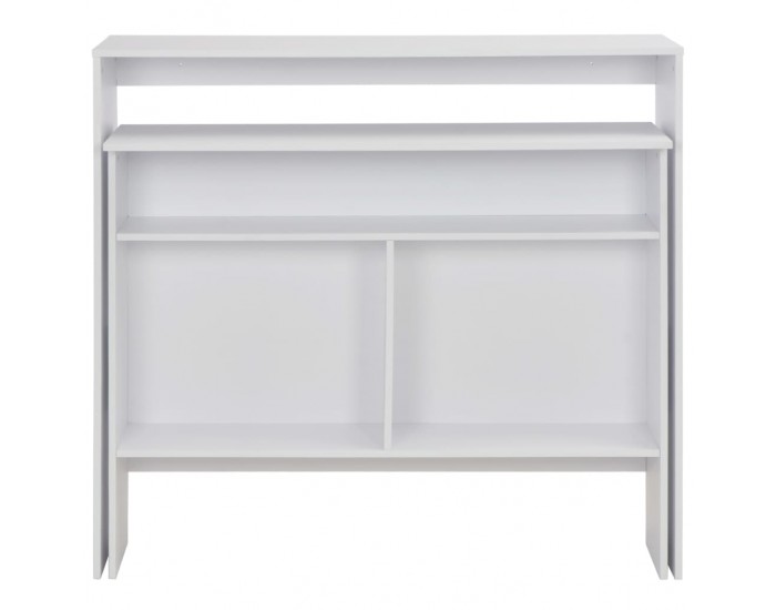 Sonata H Бар маса с 2 плота, бяла, 130x40x120 см