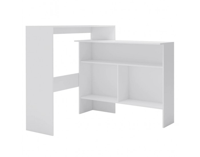 Sonata H Бар маса с 2 плота, бяла, 130x40x120 см