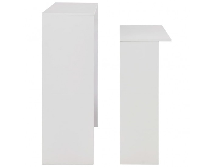 Sonata H Бар маса с 2 плота, бяла, 130x40x120 см