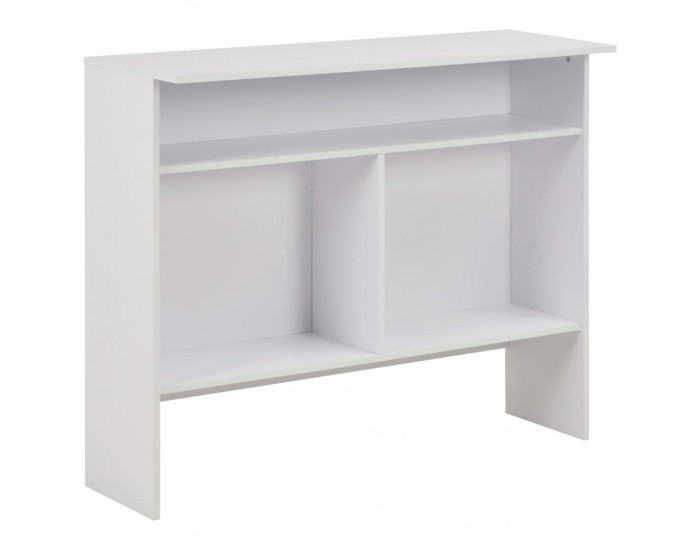 Sonata H Бар маса с 2 плота, бяла, 130x40x120 см