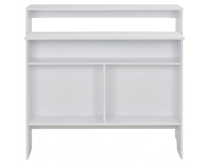 Sonata H Бар маса с 2 плота, бяла, 130x40x120 см