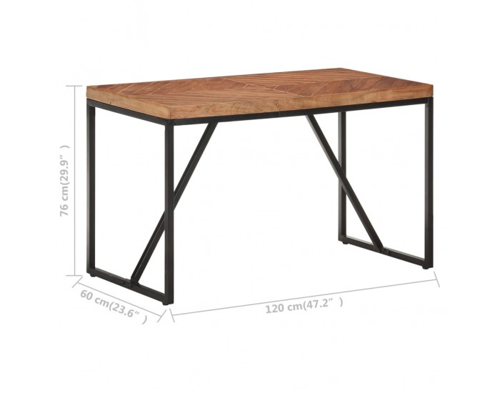 Sonata H Трапезна маса, 120x60x76 см, акациево и мангово дърво масив