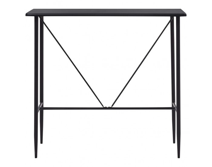 Sonata H Бар маса, черна, 120x60x110 см, МДФ