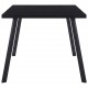 Sonata H Трапезна маса, черна, 160x80x75 см, закалено стъкло