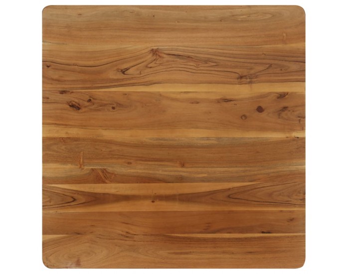 Sonata H Трапезна маса, акациево дърво масив и стомана, 75x75x76 cм