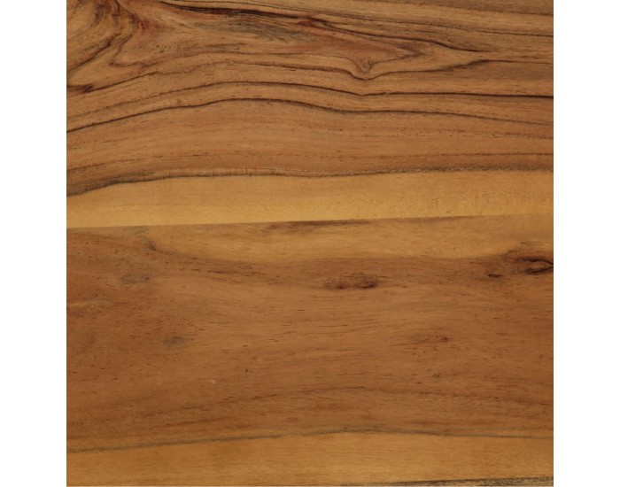 Sonata H Трапезна маса, акациево дърво масив и стомана, 75x75x76 cм