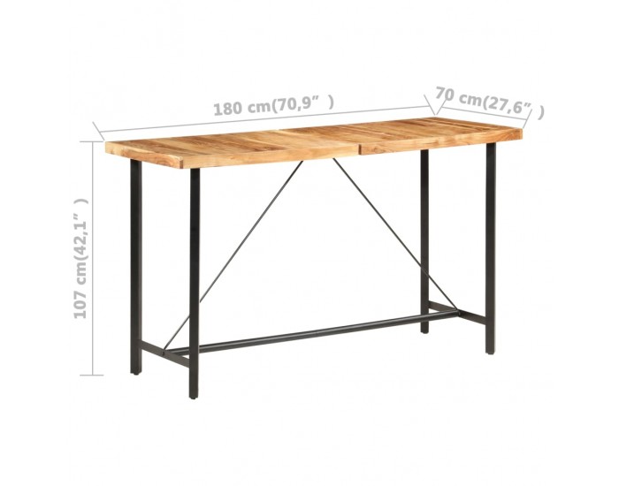 Sonata H Бар маса 180x70x107 см акациево дърво масив