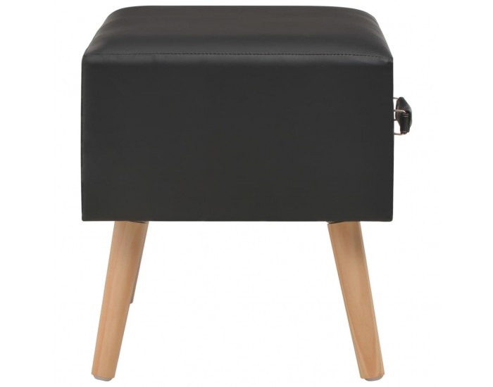 Sonata H Нощни шкафчета, 2 бр, черни, 40x35x40 см, изкуствена кожа