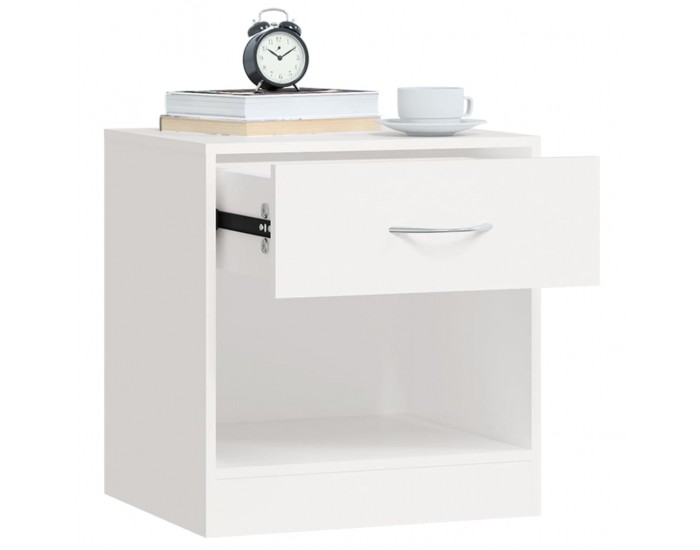 Sonata H Нощни шкафче с чекмедже, 2 бр, бяло