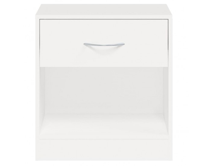 Sonata H Нощни шкафче с чекмедже, 2 бр, бяло