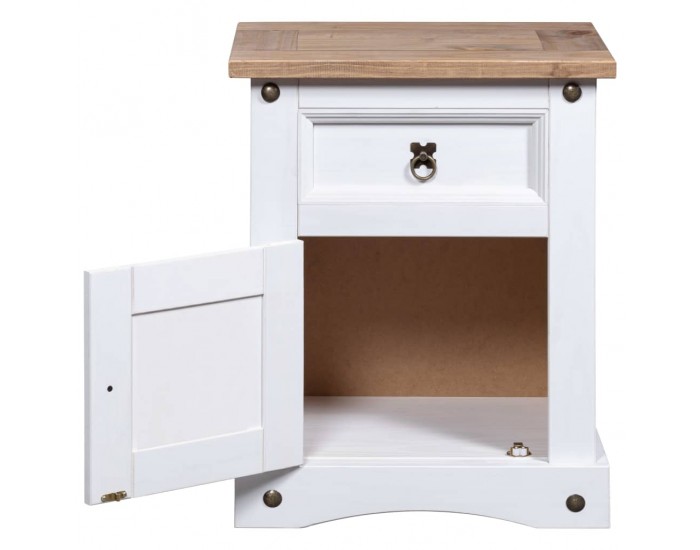 Sonata H Нощно шкафче, мексикански бор, стил Корона, 53x39x66 cм