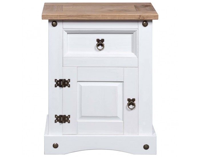 Sonata H Нощно шкафче, мексикански бор, стил Корона, 53x39x66 cм