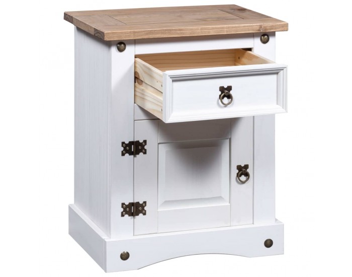 Sonata H Нощно шкафче, мексикански бор, стил Корона, 53x39x66 cм