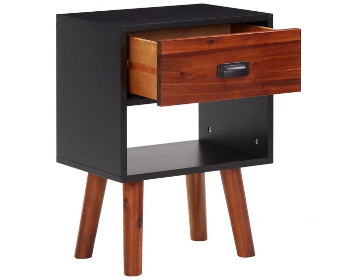 Sonata H Нощно шкафче, акациево дърво масив, 40x30x57 см