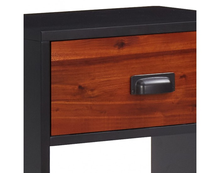 Sonata H Нощно шкафче, акациево дърво масив, 40x30x57 см