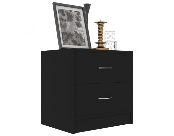 Sonata H Нощно шкафче, черно, 40x30x40 см, инженерно дърво