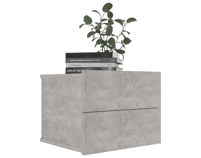 Sonata H Нощно шкафче, бетонно сиво, 40x30x30 см, инженерно дърво