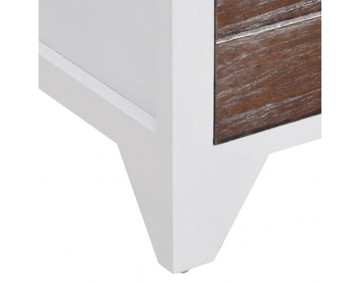 Sonata H Нощно шкафче с 2 чекмеджета, 2 бр, кафяво и бяло