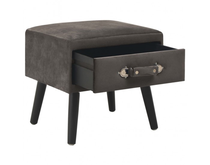 Sonata H Нощни шкафчета, 2 бр, сиви, 40x35x40 см, кадифе