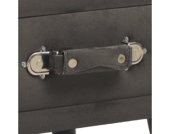 Sonata H Нощни шкафчета, 2 бр, сиви, 40x35x40 см, кадифе