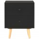 Sonata H Нощни шкафчета, 2 бр, черни, 40x30x50 см, бор масив