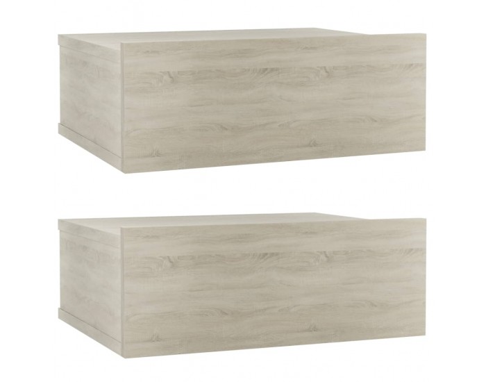 Sonata H Нощни шкафчета за стена, 2 бр, дъб сонома, 40x30x15 см