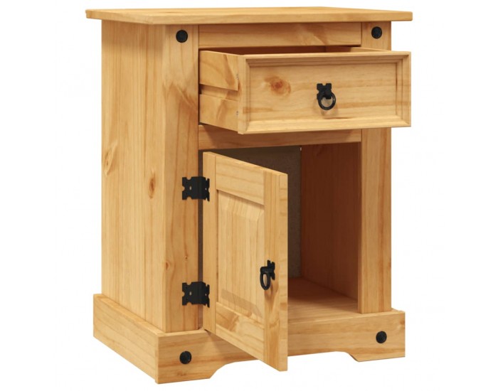 Sonata H Нощно шкафче, мексикански бор, стил Корона, 53x39x66 cм