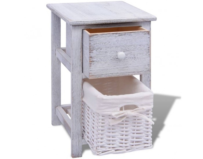 Sonata H Нощно шкафче, дърво, бяло