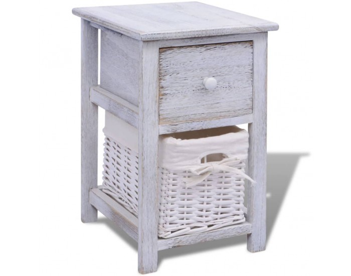 Sonata H Нощно шкафче, дърво, бяло