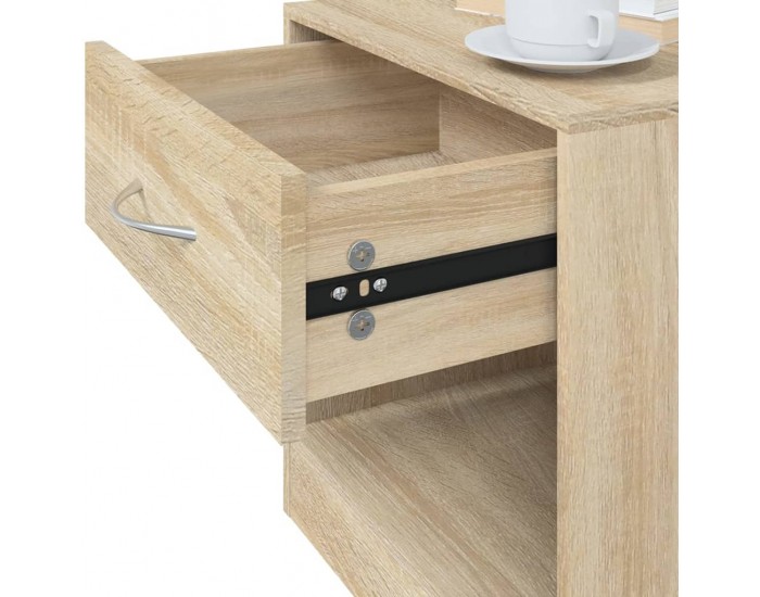 Sonata H Нощно шкафче с чекмедже, 2 бр, цвят дъб