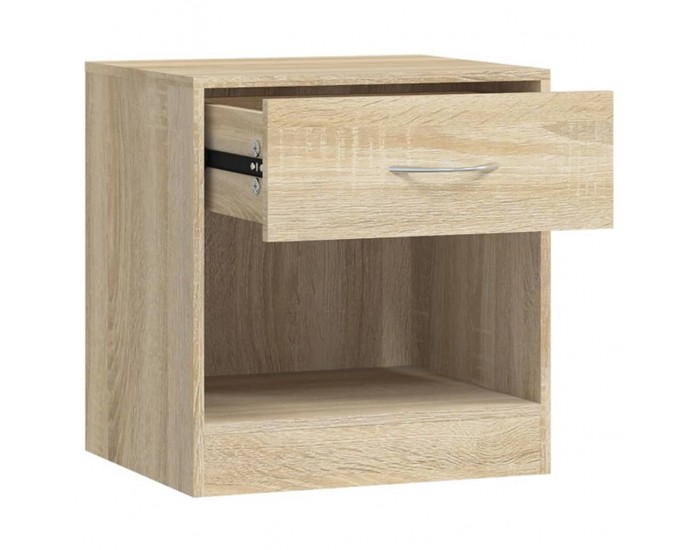 Sonata H Нощно шкафче с чекмедже, 2 бр, цвят дъб