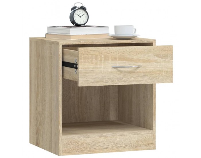 Sonata H Нощно шкафче с чекмедже, 2 бр, цвят дъб