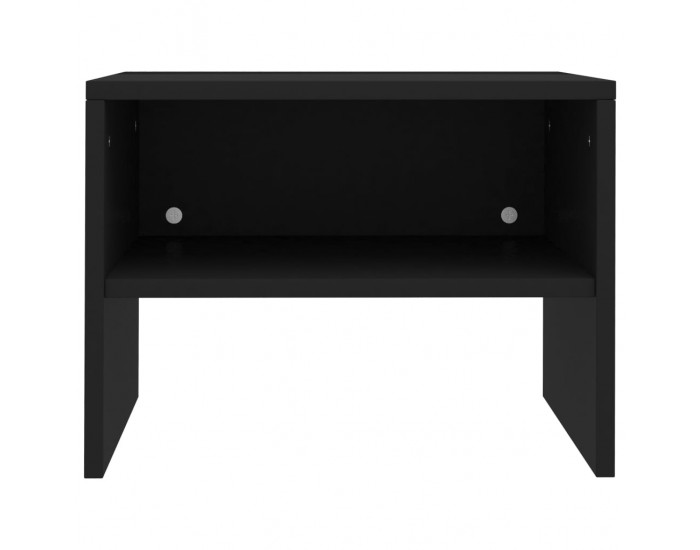 Sonata H Нощни шкафчета, 2 бр, черни, 40x30x30 см, инженерно дърво